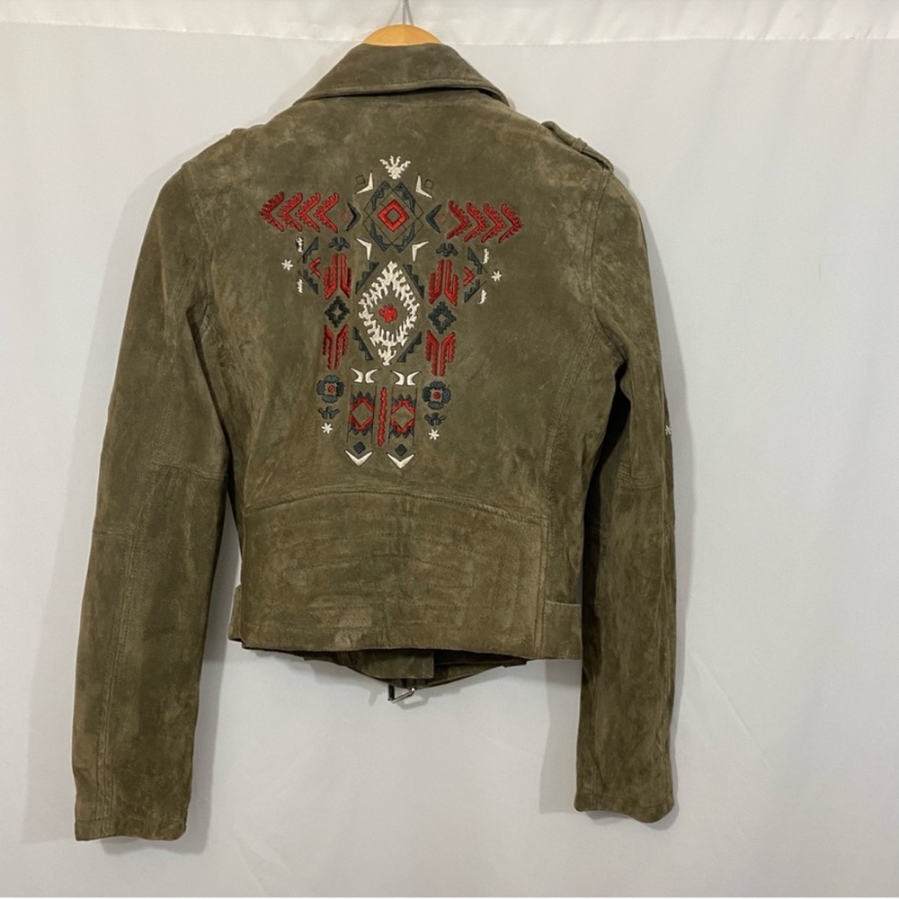 Driftwood embroidered leather suede motorcycle jacket boho western NWT RTL $268 - Picture 7 of 12